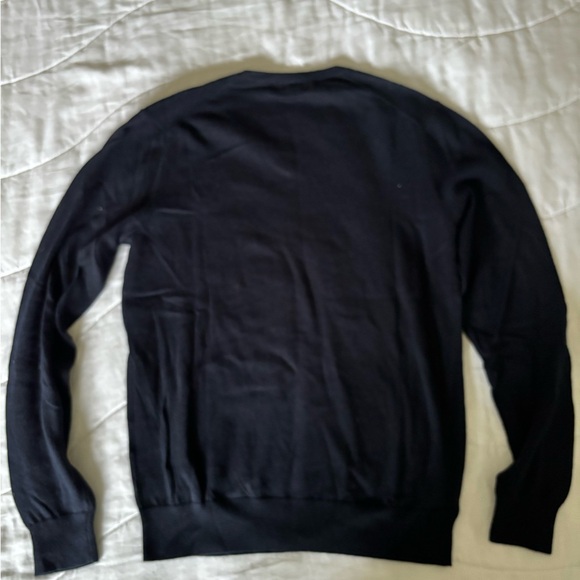 Uniqlo Men’s Small V Neck Sweater Gray Navy - Picture 4 of 7